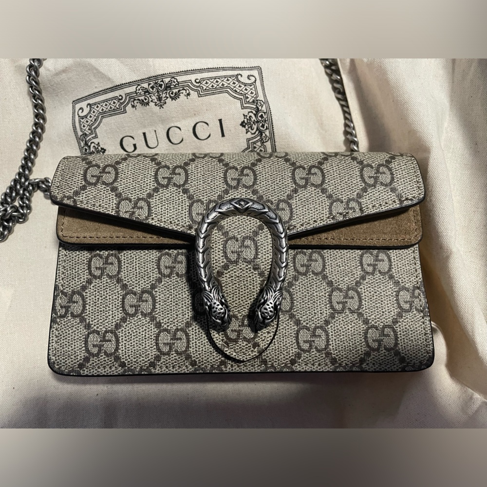 Gucci Gray and Black Crossbody Bag